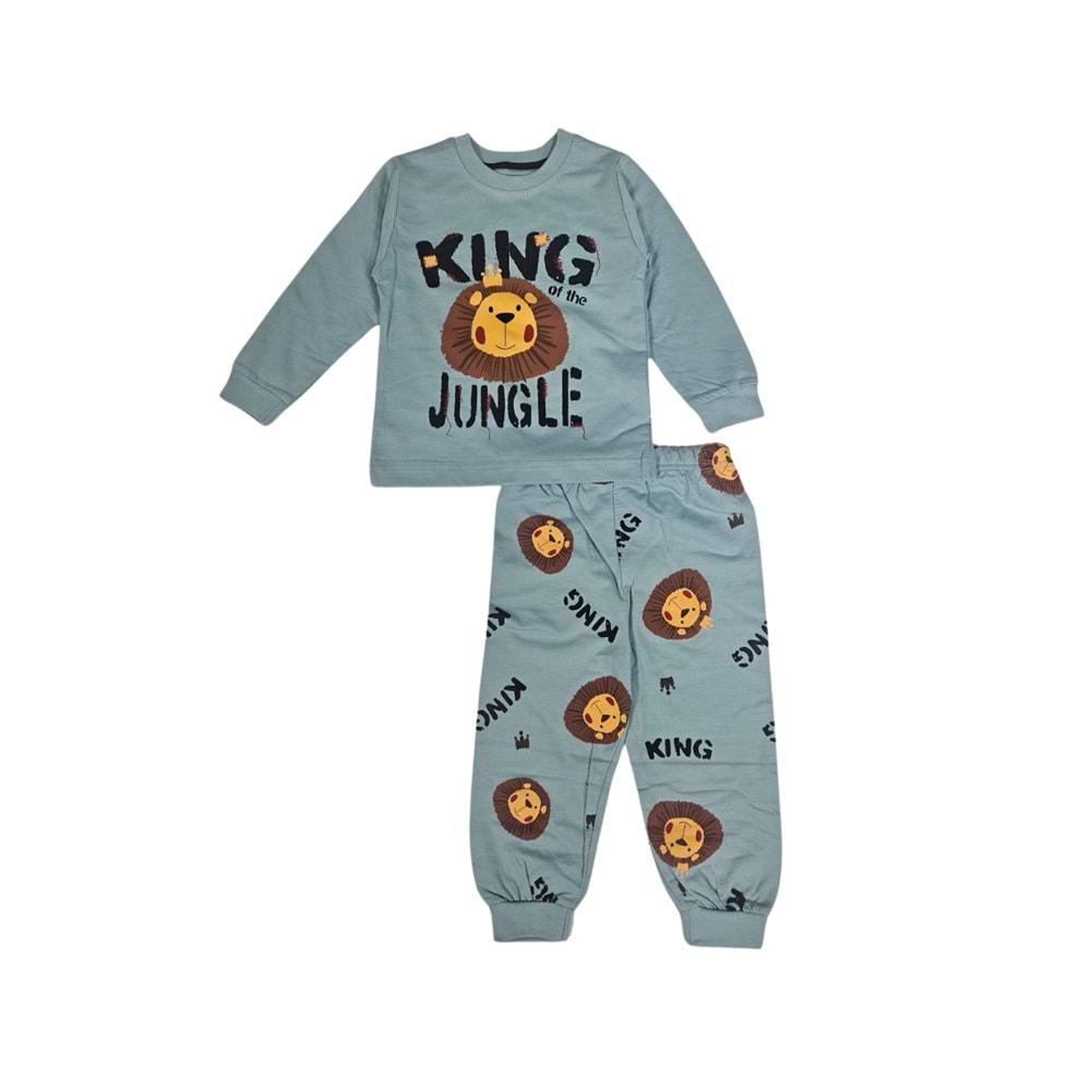 Baskılı İkiiplik Erkek Pijama Takım MNK0603