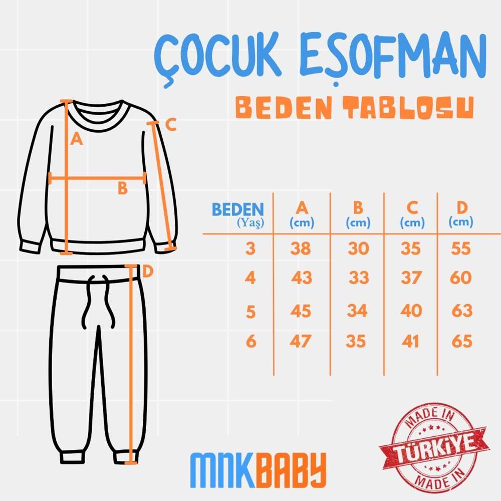 Papatya Motif Kız Çocuk Eşofman MNK0623