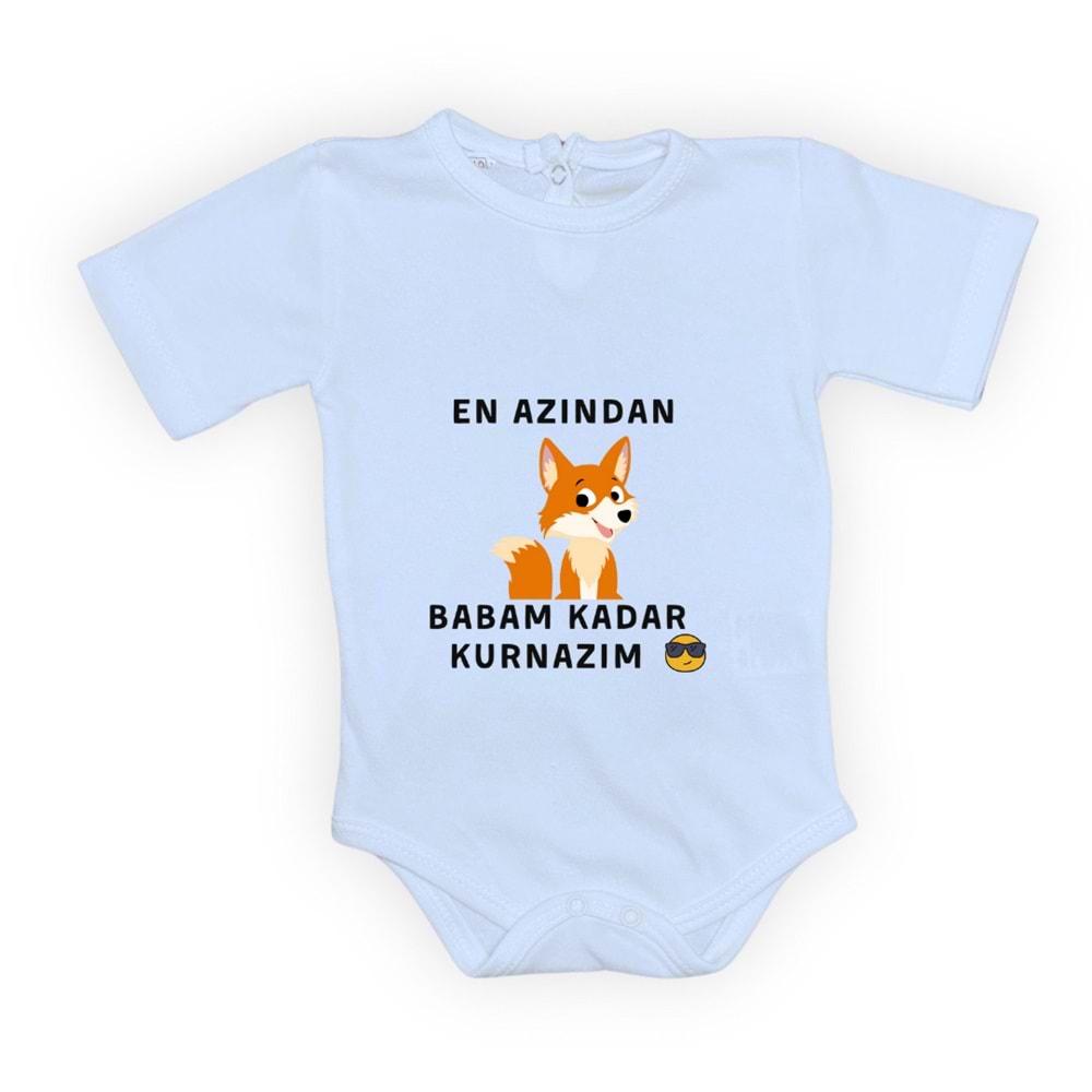 En Azından Babam Kadar Kurnazım Bebek Çıtçıtlı Body MNK0628