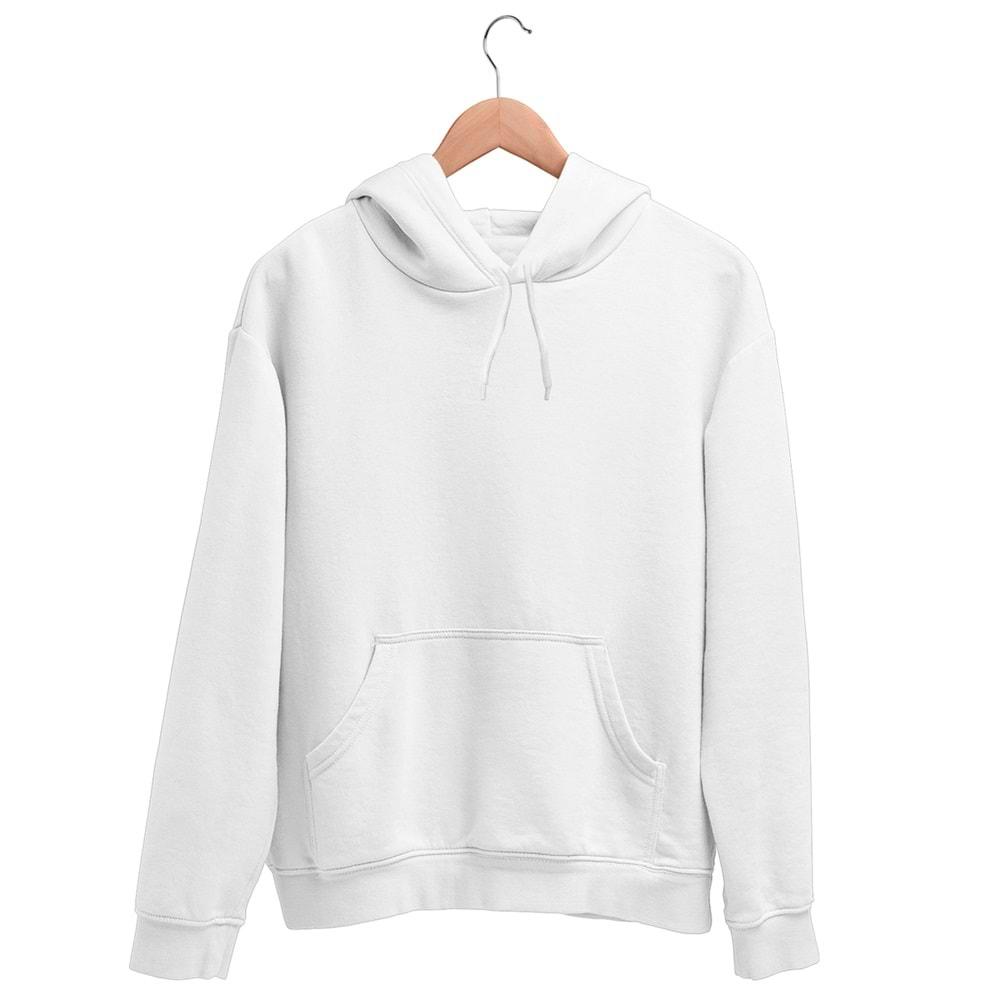 Erkek Sweatshirt Pamuklu Standart Fit Normal Kesim İçi Polarlı 2 İplik Kapüşonlu