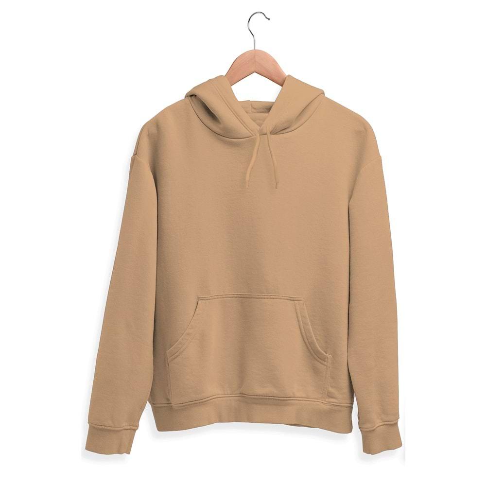 Erkek Sweatshirt Pamuklu Standart Fit Normal Kesim İçi Polarlı 2 İplik Kapüşonlu