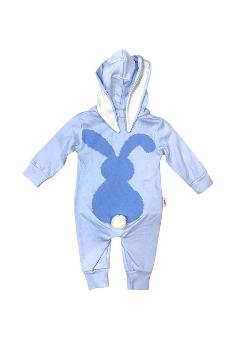 Mavi Tavşan Kostüm Bebek Tulum