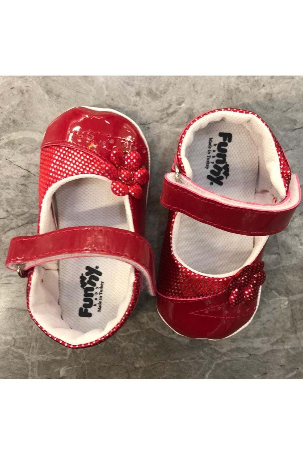 Funny Baby Kırmızı Kız Babet Ayakkabı