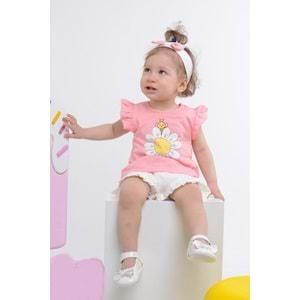 Daisy Pink Kız Bebek Şortlu Takım