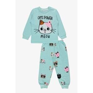 Baskılı İkiiplik Kız Pijama Takım MNK0602