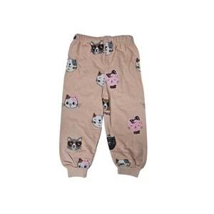 Baskılı İkiiplik Kız Pijama Takım MNK0602