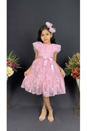 Dantel Kız Çocuk Yazlık Elbise MNK0524