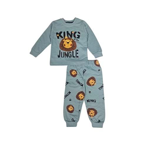 Baskılı İkiiplik Erkek Pijama Takım MNK0603