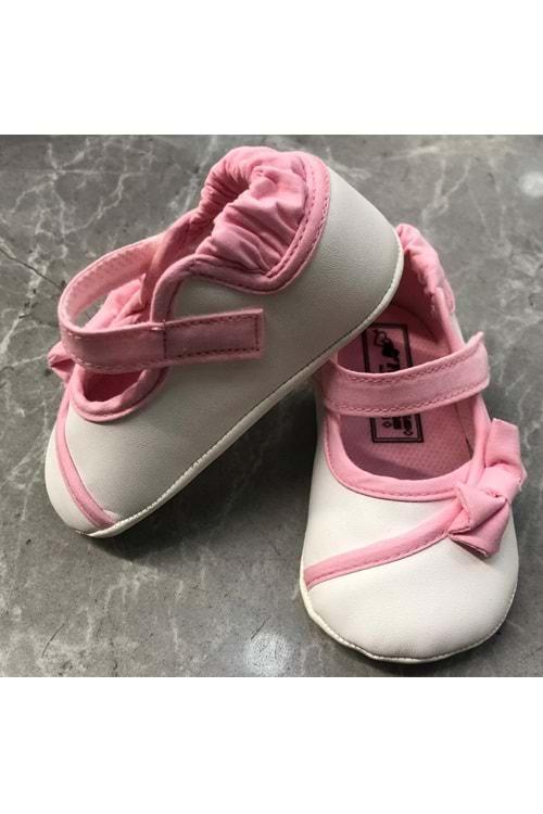 Funny Baby Beyaz Deri Kız Babet Ayakkabı