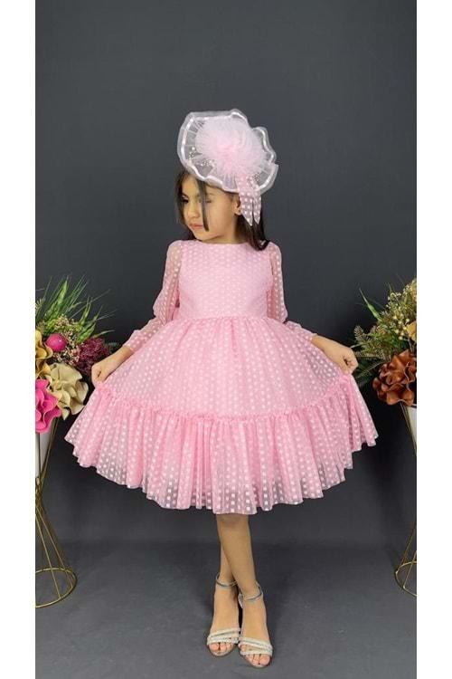 Katkat Prenses Dantel Tokalı Kız Çocuk Elbise