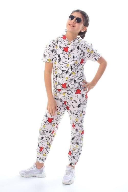 Yazlık Kısa Kol Kız Çocuk Pijama