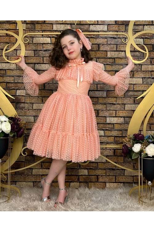 Somon Vintage Dantel Kız Çocuk Elbise