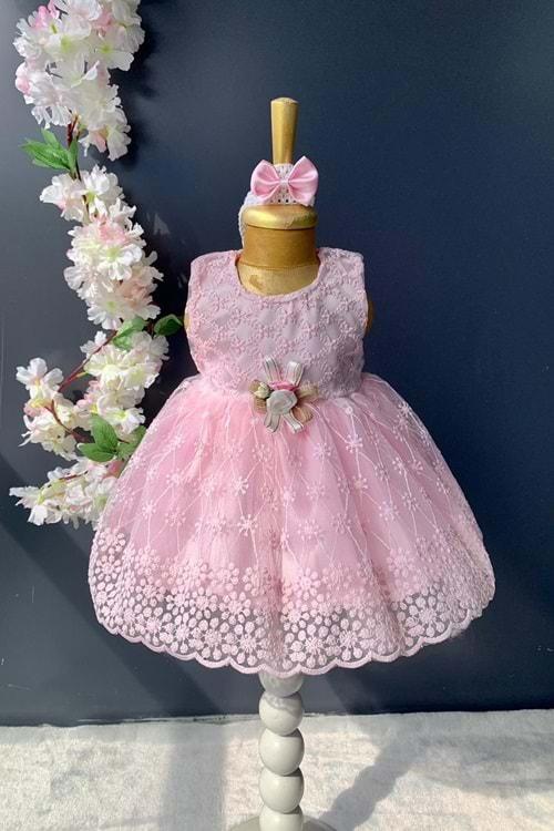 Dantelli Kız Bebek Elbise PNPN152